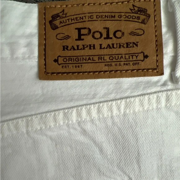 Polo Ralph Lauren Women White Distressed Hem Short Denim Jean Skirt Size 31 - Picture 12 of 13